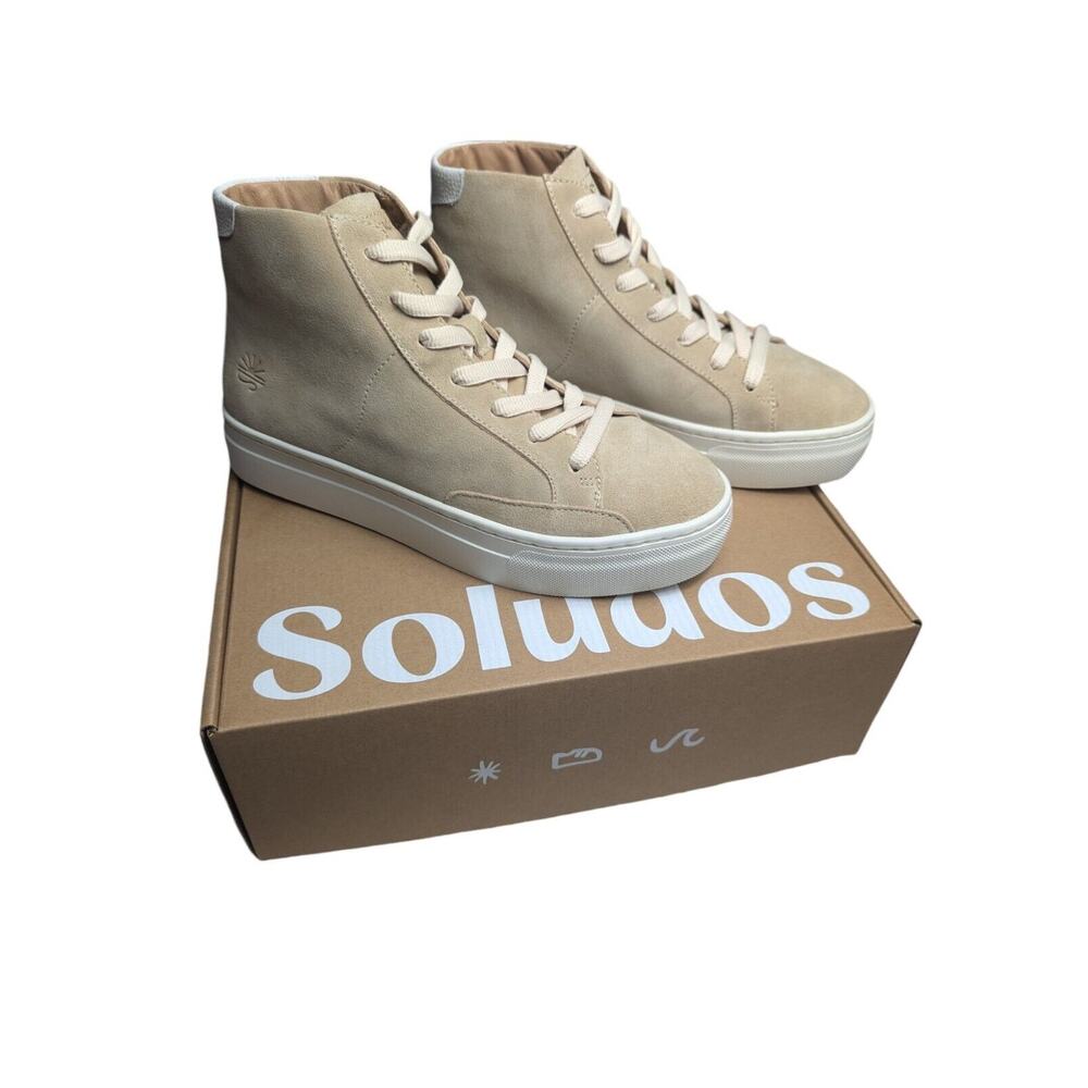 Saludos Women's Size 7.5 Shoes Ibiza High Top Sneaker 1000854-270 Sand New NIB